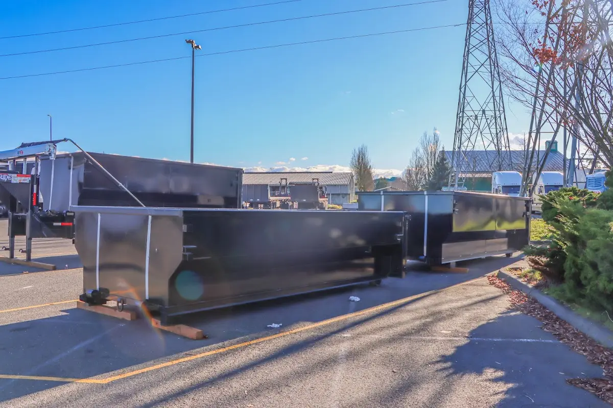 Roll-off dumpster ready for waste disposal at job site for Construction Dumpster Rental in Butte-Silver Bow